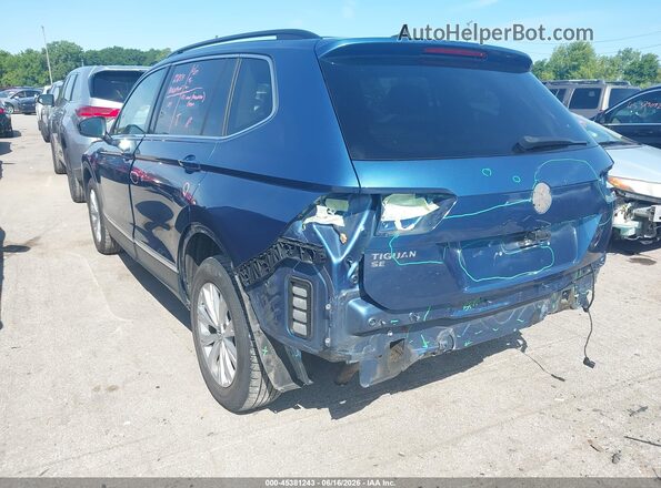 3VV3B7AX2JM109796 2018 VOLKSWAGEN TIGUAN Синий Задняя левая четверть