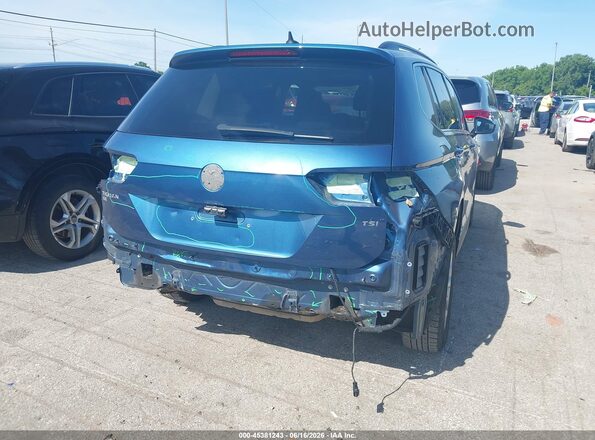 3VV3B7AX2JM109796 2018 VOLKSWAGEN TIGUAN Синий Задняя правая четверть