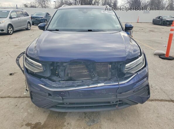 3VV3B7AX2NM159507 2022 VOLKSWAGEN TIGUAN Blue წინა ხედი