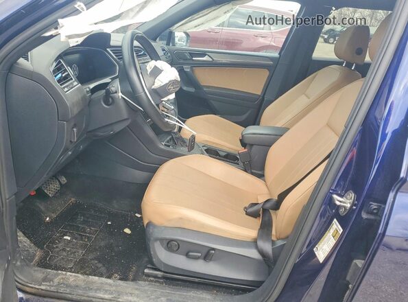 3VV3B7AX2NM159507 2022 VOLKSWAGEN TIGUAN Blue წინა სალონის ხედი