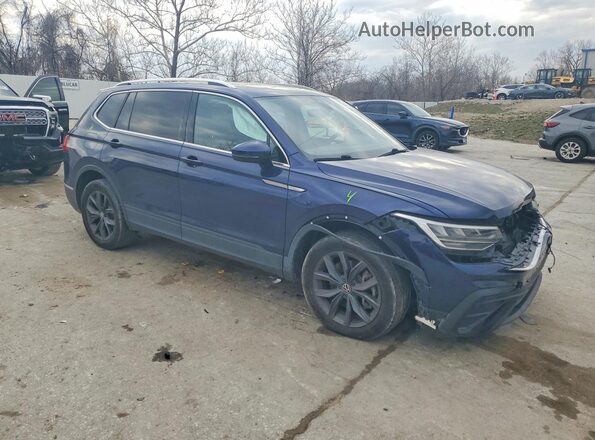 3VV3B7AX2NM159507 2022 VOLKSWAGEN TIGUAN Blue წინა მარჯვენა