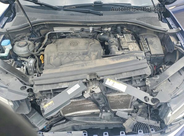 3VV3B7AX2NM159507 2022 VOLKSWAGEN TIGUAN Blue ძრავის განყოფილების ხედი