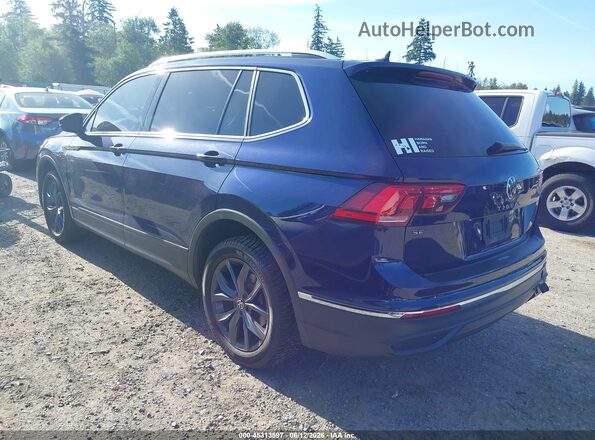 3VV3B7AX3NM118285 2022 VOLKSWAGEN TIGUAN Blue Задня ліва чверть