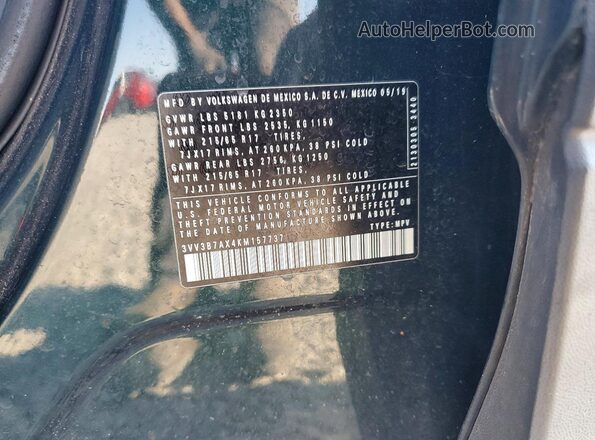 3VV3B7AX4KM157737 2019 VOLKSWAGEN TIGUAN Green Սալոնի 360 աստիճան տեսք