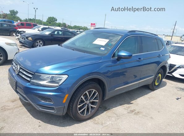 3VV3B7AX4LM018130 2020 VOLKSWAGEN TIGUAN Blue წინა მარცხენა ხედი სამი მეოთხედიდან