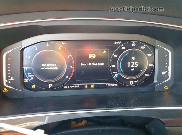 3VV3B7AX4LM158940 2020 VOLKSWAGEN TIGUAN Blue Սարքավորումների վահանակի տեսք