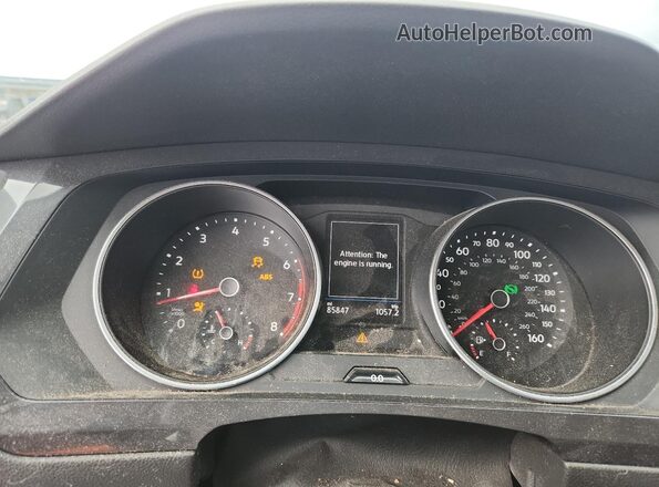 3VV3B7AX4MM100716 2021 VOLKSWAGEN TIGUAN White ხელსაწყოთა პანელის ხედი