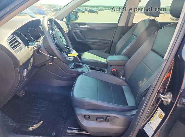 3VV3B7AX5LM020727 2020 VOLKSWAGEN TIGUAN Black Widok wnętrza z przodu