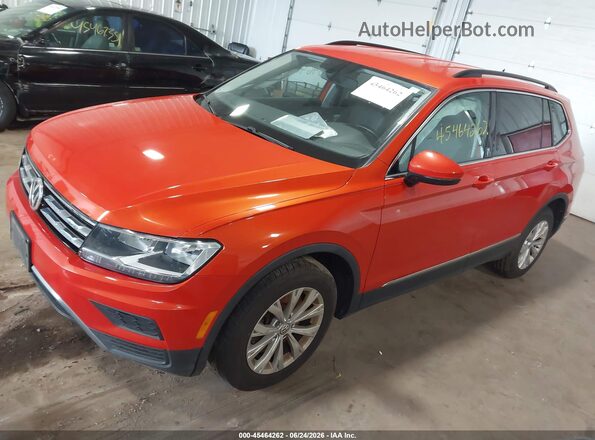 3VV3B7AX7JM074799 2018 VOLKSWAGEN TIGUAN Red წინა მარცხენა ხედი სამი მეოთხედიდან