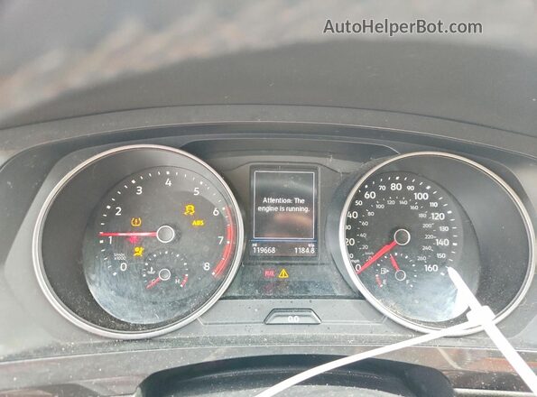 3VV3B7AX7KM145663 2019 VOLKSWAGEN TIGUAN White Вид щитка приладів
