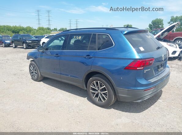 3VV3B7AX9KM013987 2019 VOLKSWAGEN TIGUAN Blue Задня ліва чверть