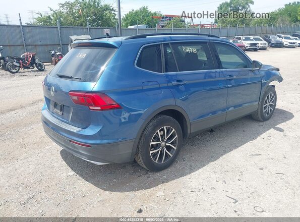 3VV3B7AX9KM013987 2019 VOLKSWAGEN TIGUAN Blue Задня права чверть
