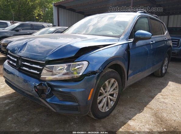 3VV3B7AX9KM065698 2019 VOLKSWAGEN TIGUAN Blue Առջևի ձախ երեք քառորդ տեսարան