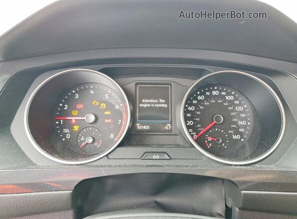 3VV3B7AX9LM012548 2020 VOLKSWAGEN TIGUAN White Instrument cluster view