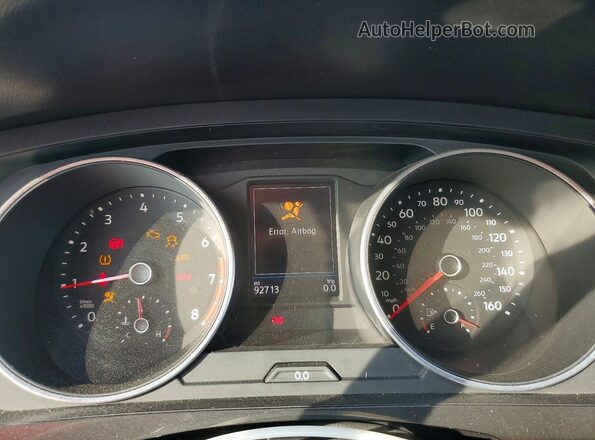 3VV3B7AXXJM205529 2018 VOLKSWAGEN TIGUAN Gray Вид щитка приладів