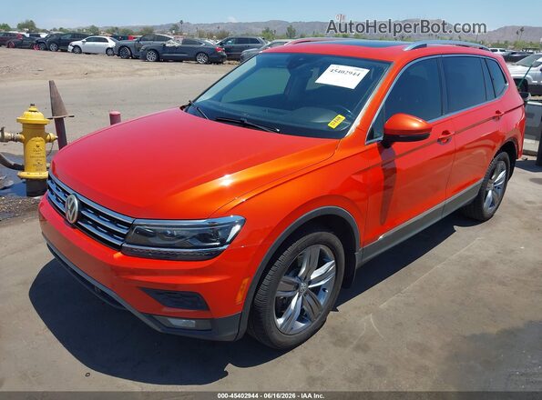 3VV4B7AX0KM039396 2019 VOLKSWAGEN TIGUAN Orange წინა მარცხენა ხედი სამი მეოთხედიდან