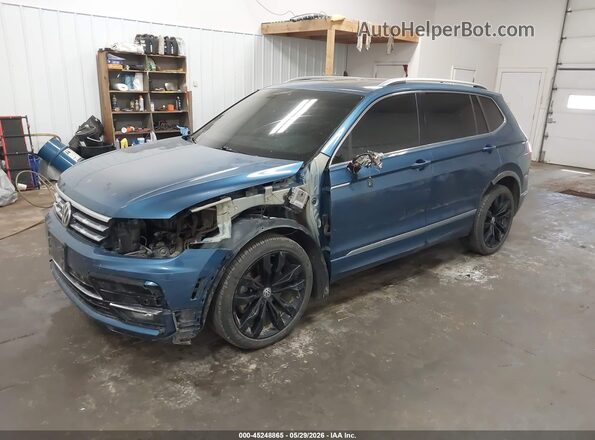 3VV4B7AX3LM123665 2020 VOLKSWAGEN TIGUAN Синий Передняя левая четверть