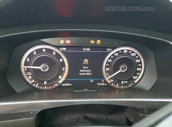 3VV4B7AX6KM026832 2019 VOLKSWAGEN TIGUAN White ხელსაწყოთა პანელის ხედი