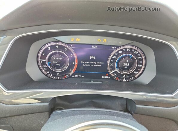 3VV4B7AX9KM022693 2019 VOLKSWAGEN TIGUAN Gray ხელსაწყოთა პანელის ხედი