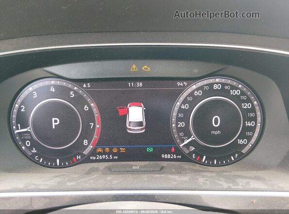 3VV4B7AX9KM060554 2019 VOLKSWAGEN TIGUAN Gray უკანა სავარძლების ხედი