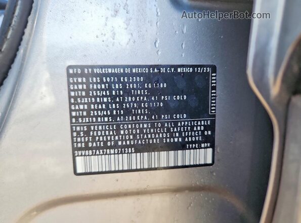 3VV8B7AX7RM071385 2024 VOLKSWAGEN TIGUAN Gray 