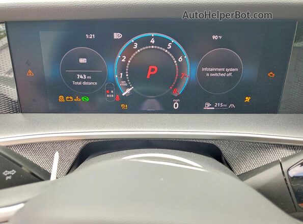 3VVBR7RM7TM014509 2026 VOLKSWAGEN TIGUAN White Instrument cluster view