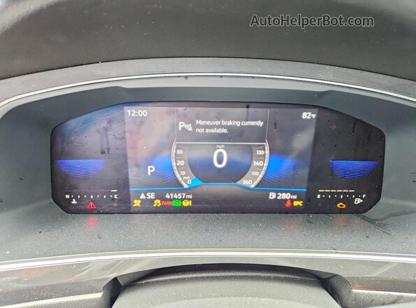 3VVCB7AX0NM049586 2022 VOLKSWAGEN TIGUAN Black Սարքավորումների վահանակի տեսք