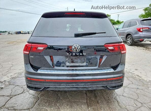 3VVCB7AX0NM049586 2022 VOLKSWAGEN TIGUAN Black Հետևի տեսք