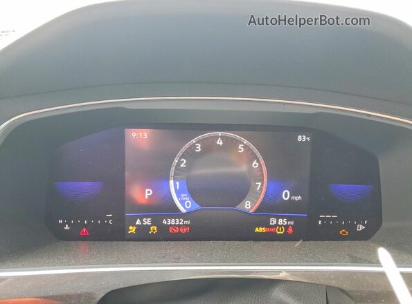 3VVCB7AX7NM003060 2022 VOLKSWAGEN TIGUAN Black Instrument cluster view