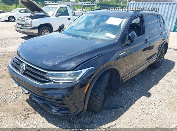 3VVCB7AX9NM165336 2022 VOLKSWAGEN TIGUAN Black წინა მარცხენა ხედი სამი მეოთხედიდან