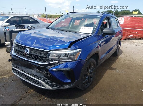 3VVCX7B21PM366588 2023 VOLKSWAGEN TAOS Blue Vista tres cuartos delantera izquierda