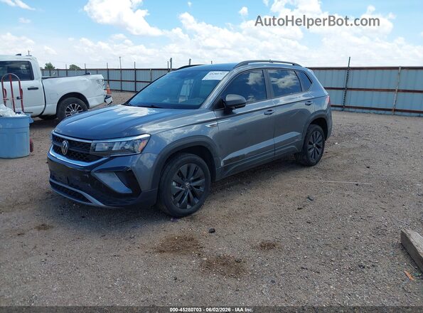 3VVDX7B24PM382112 2023 VOLKSWAGEN TAOS Gray წინა მარცხენა ხედი სამი მეოთხედიდან