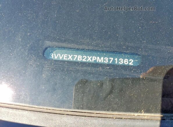 3VVEX7B2XPM371362 2023 VOLKSWAGEN TAOS Black Vista de la etiqueta del VIN