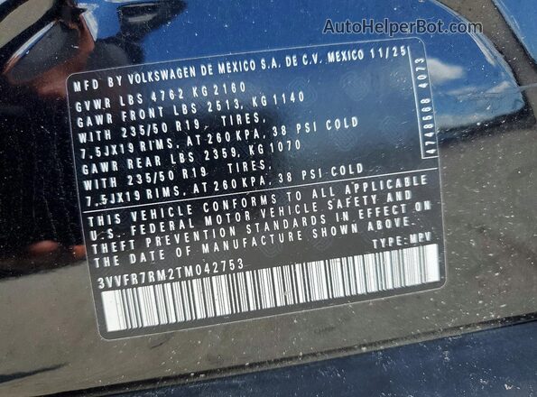 3VVFR7RM2TM042753 2026 VOLKSWAGEN TIGUAN Black 