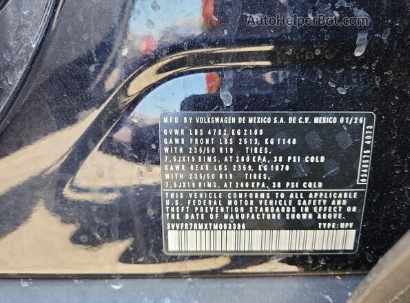 3VVFR7RMXTM063396 2026 VOLKSWAGEN TIGUAN Black 