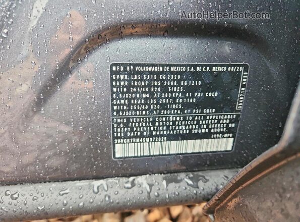 3VVGR7RM4SM072825 2025 VOLKSWAGEN TIGUAN Gray 