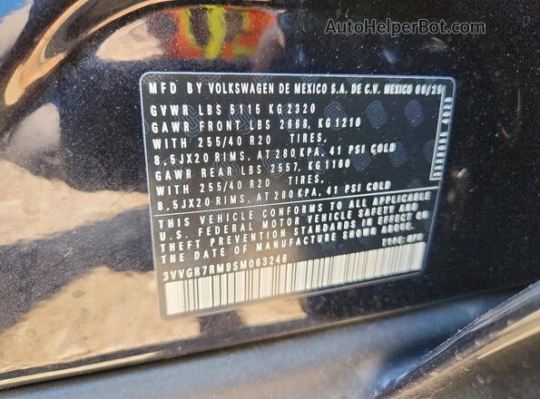 3VVGR7RM9SM063246 2025 VOLKSWAGEN TIGUAN Black Շարժիչի բաժամունքի տեսք