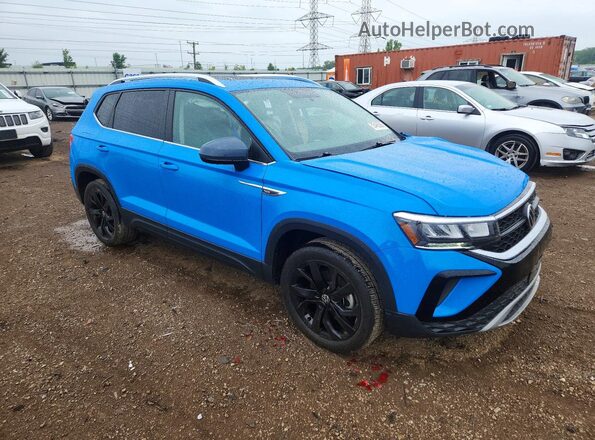3VVLX7B27NM059620 2022 VOLKSWAGEN TAOS Синий Передняя правая четверть