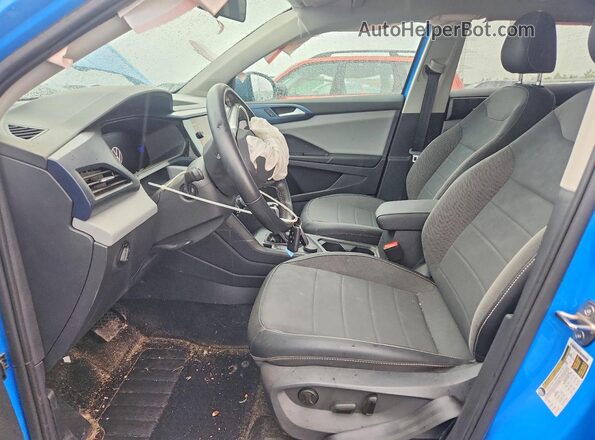 3VVLX7B27NM059620 2022 VOLKSWAGEN TAOS Синий Вид салона спереди