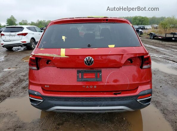 3VVSX7B27RM009902 2024 VOLKSWAGEN TAOS Red Widok z tyłu