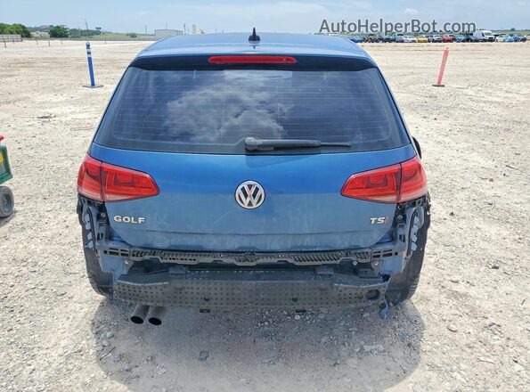 3VW217AU0HM019380 2017 VOLKSWAGEN GOLF Blue Вид ззаду