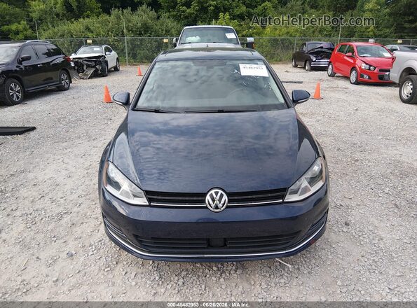 3VW217AUXHM020021 2017 VOLKSWAGEN GOLF Синий Вид щитка приборов
