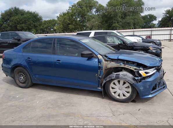 3VW267AJ1GM378579 2016 VOLKSWAGEN JETTA Синий Вид задней части салона