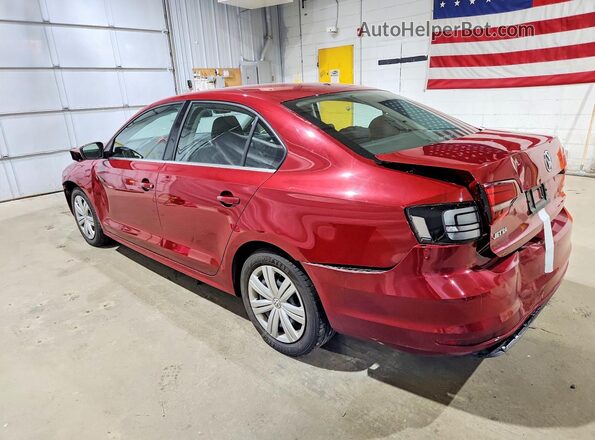 3VW2B7AJ0HM389750 2017 VOLKSWAGEN JETTA Burgundy Задня ліва чверть