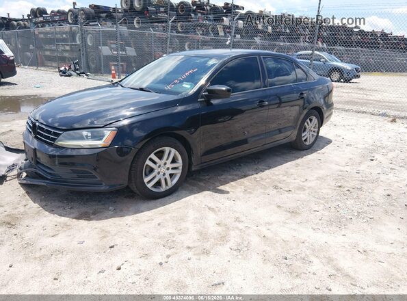 3VW2B7AJ1JM223260 2018 VOLKSWAGEN JETTA Black წინა მარცხენა ხედი სამი მეოთხედიდან
