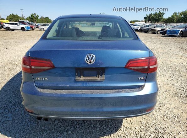 3VW2B7AJ4HM267490 2017 VOLKSWAGEN JETTA Blue უკანა ხედი