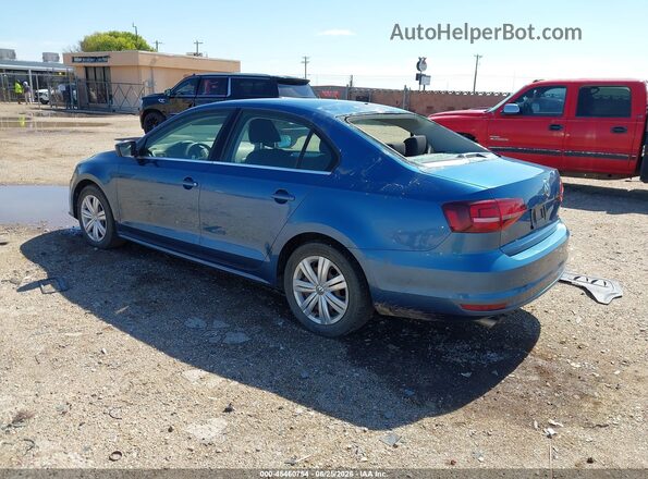 3VW2B7AJ5HM234059 2017 VOLKSWAGEN JETTA Blue Rear left