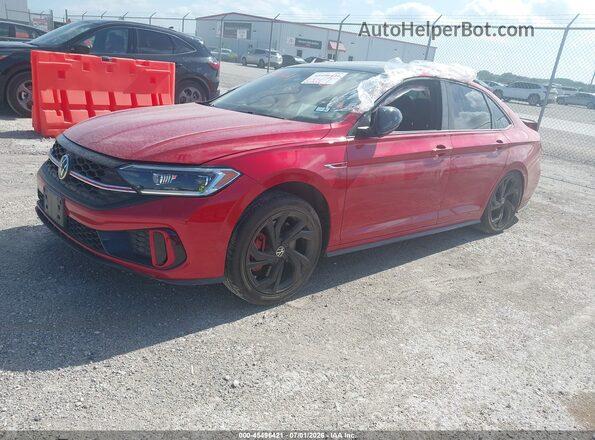 3VW2T7BU8PM008585 2023 VOLKSWAGEN JETTA Red Առջևի ձախ երեք քառորդ տեսարան
