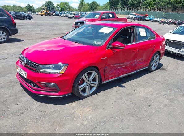 3VW4T7AJ0HM306033 2017 VOLKSWAGEN JETTA Red წინა მარცხენა ხედი სამი მეოთხედიდან