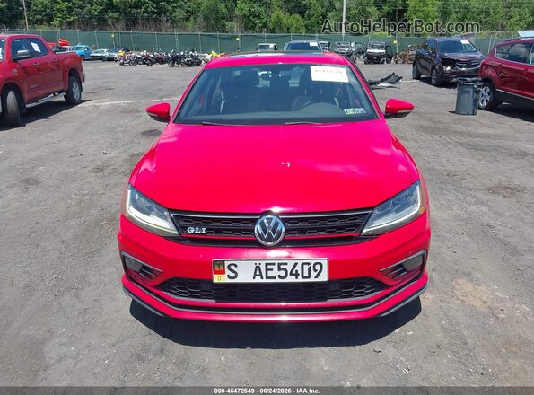 3VW4T7AJ0HM306033 2017 VOLKSWAGEN JETTA Red ხელსაწყოთა პანელის ხედი